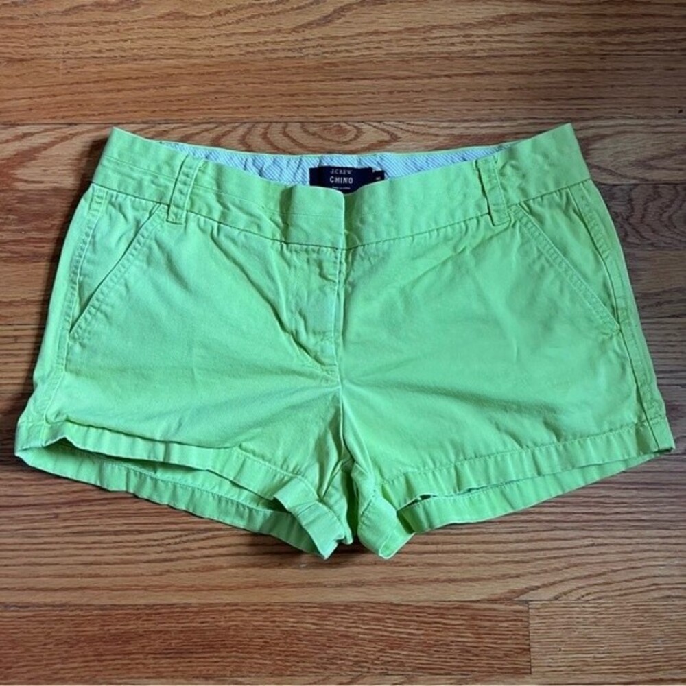 J.CREW Chino Neon Green Yellow Shorts